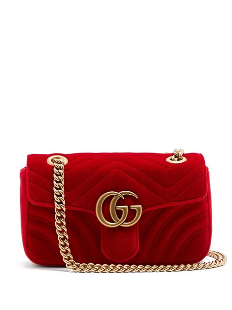 marmont gucci red|Gucci Marmont red velvet medium.